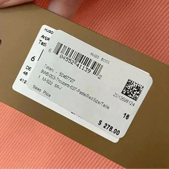 NWT Boss Tatiani Straight Textured Ankle Pants Trousers size 16 - Picture 7 of 11